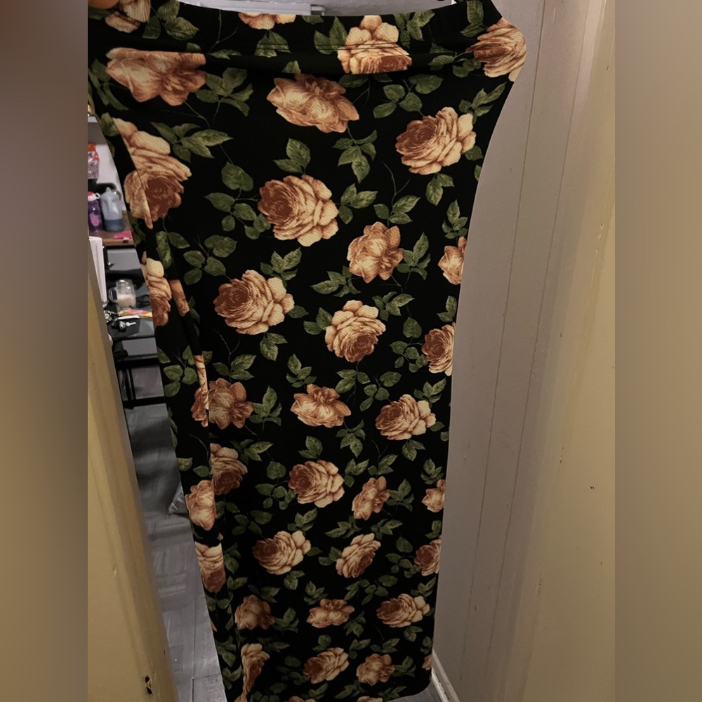 Flower strapless dress